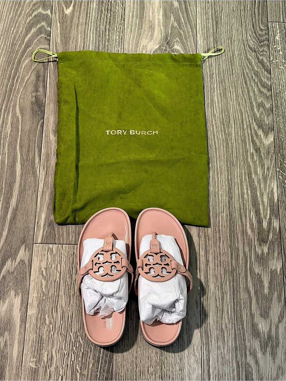 Tory Burch Pink Miller Lug Sole Sandals β Size 6.5
